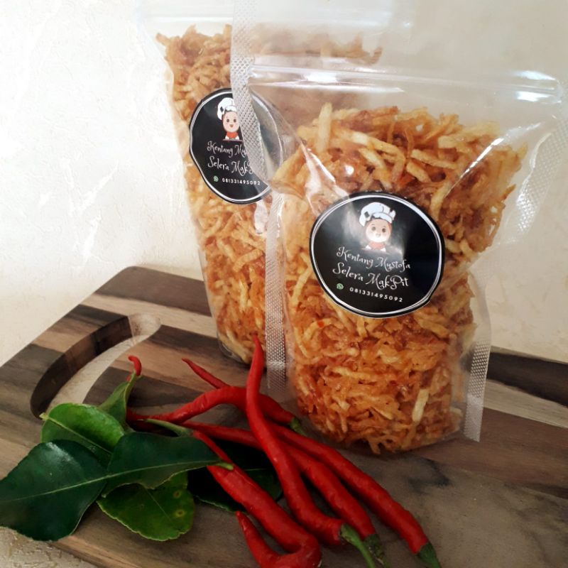 

Kentang Mustofa MakPit Pedas Original Kering Kentang Renyah Kriuk