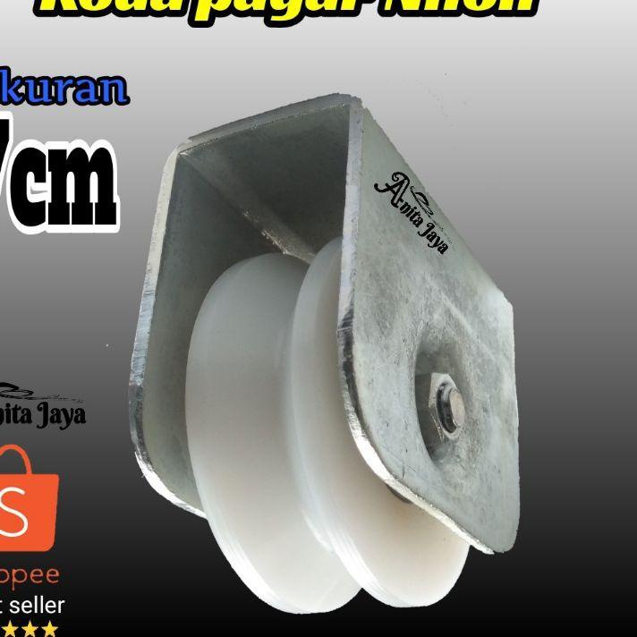 roda pagar nilon 7cm roda pintu geang