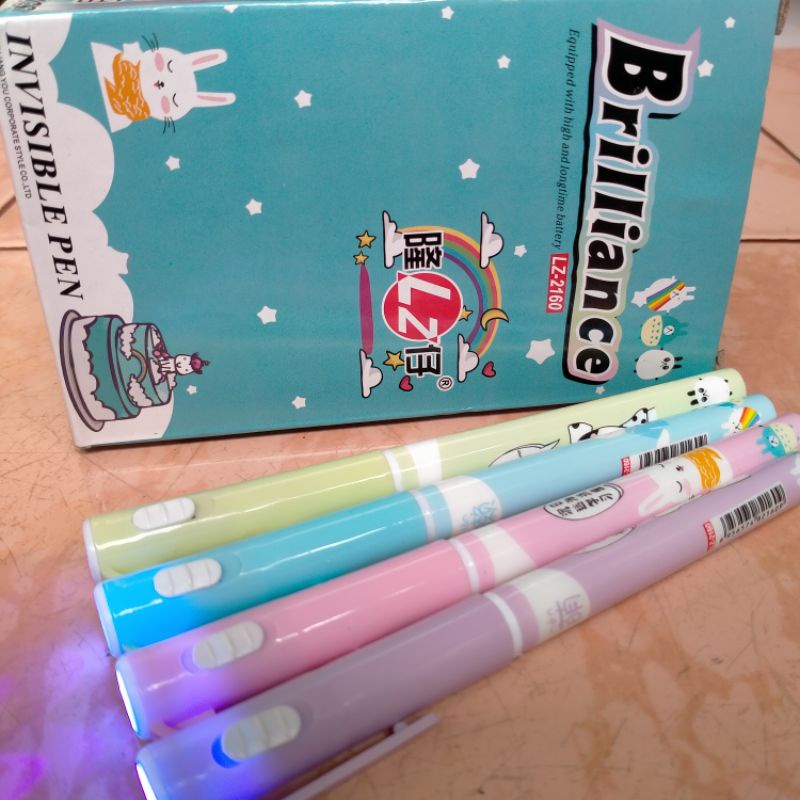 PROMO 1 Pcs Mainan Pena Ajaib Pulpen Senter Magic Pen Motif Kartun Terbaru Grosir