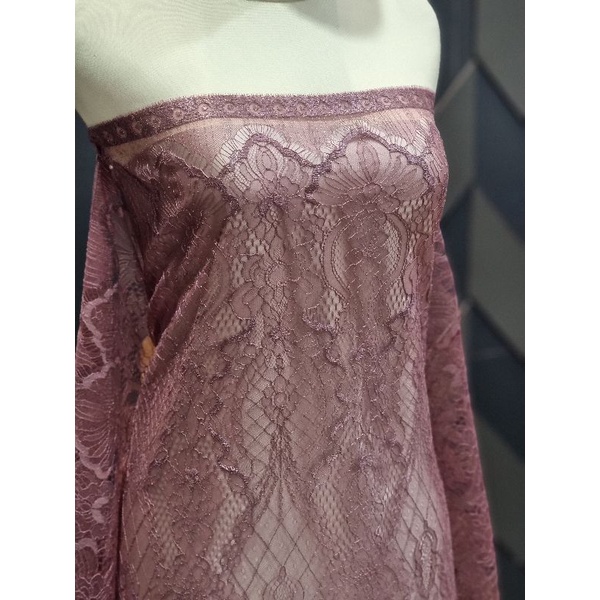 KAIN BROKAT CHANTILY METALIK LACE KAIN KEBAYA SANTILY