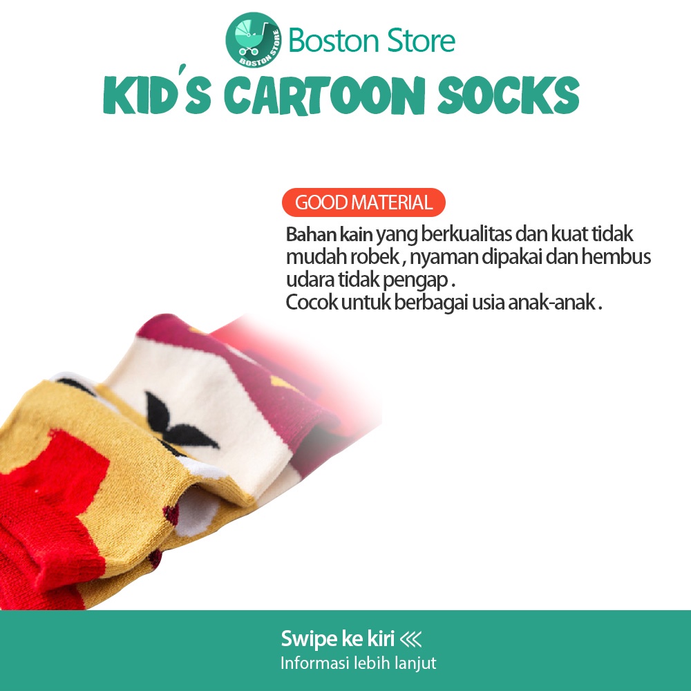 Bostonstore Kaos kaki anak motif karakter lucu ukuran PAUD / TK &amp; SD kaos kaki anak laki laki perempuan bahan bagus / Kaos kaki Anak Motif / Kaos kaki Anak Motif Superhero / Kaos kaki Anak Motif Karakter / Kaos kaki Anak Motif Lucu