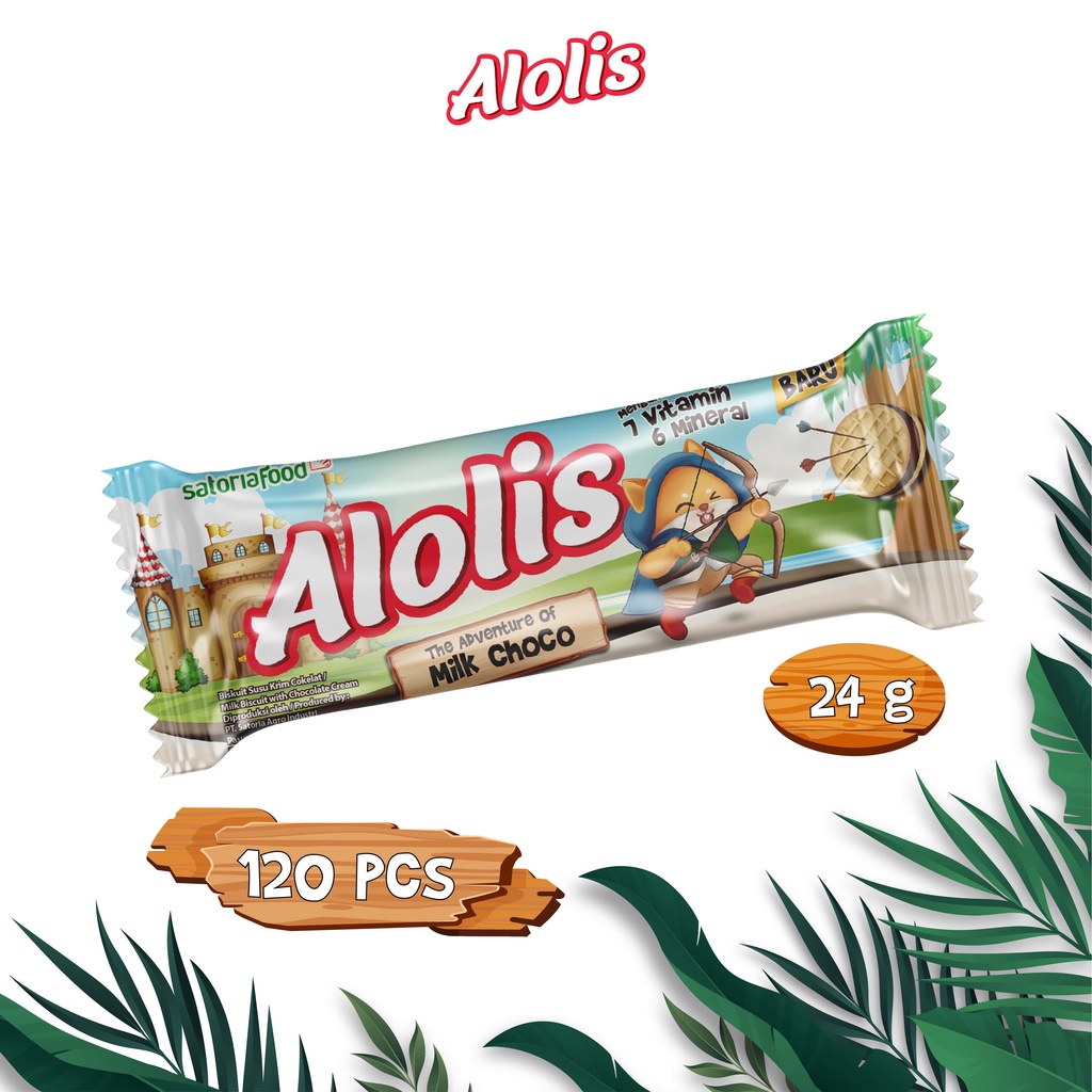 

Alolis Milk Choco Cookies 24 gr Big Package - snack / camilan