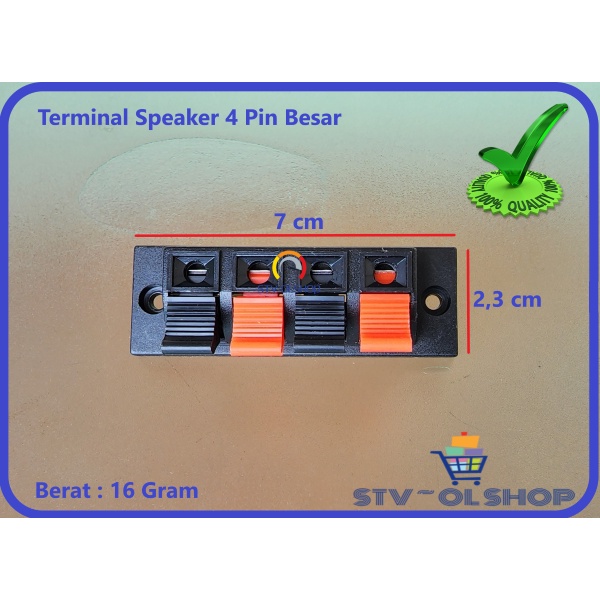 Terminal Speaker 4P besar / Terminal speaker Japit 4 pin besar