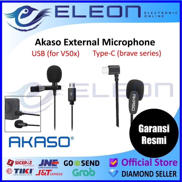 Akaso External Microphone For Akaso V50X / Brave 7 / 8 / V50 Pro #Original