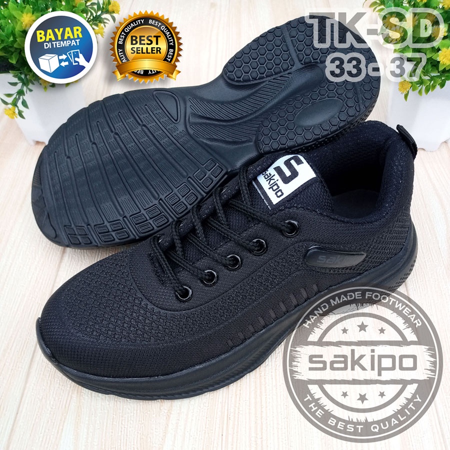 PROMO BTS KEMBALI SEKOLAH !! SEPATU SEKOLAH HITAM POLOS UKURAN KECIL 33 - 37 ORIGINAL / SEPATU HITAM ANAK - ANAK TK / SEPATU SEKOLAH SD / SEPATU ANAK COWOK CEWEK / SAKIPO