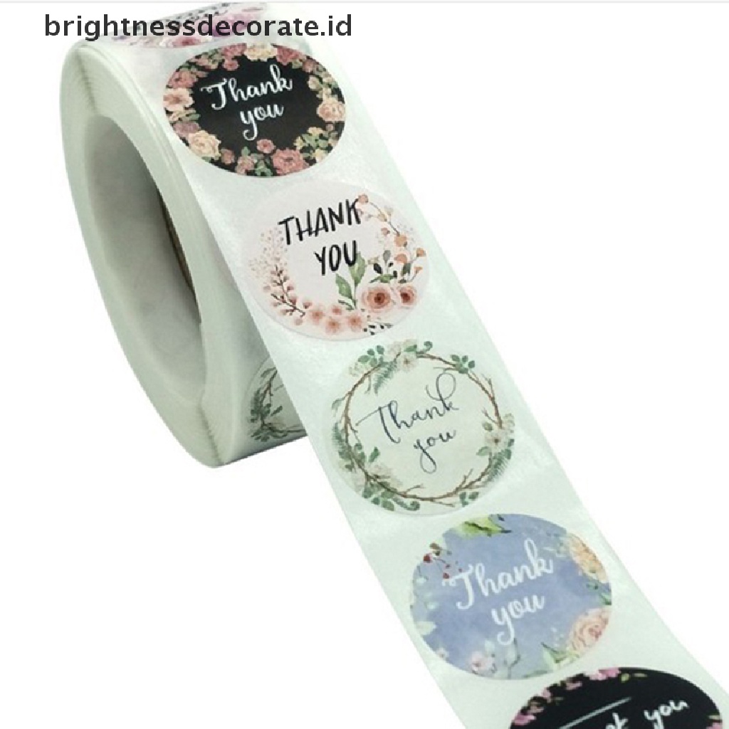 [Birth] 500pcs/roll Stiker Terima Kasih Untuk Label Segel er Stationery Sticker Gq New [ID]