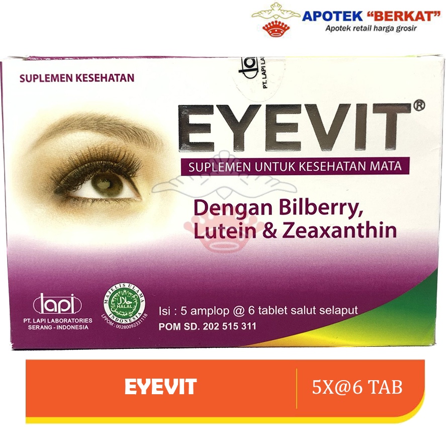 Eyevit vitamin mata/ mata sehat/ eyevit tab 6's