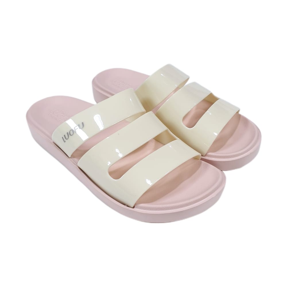 LUOFU ORIGINAL jelly sandal karet empuk murah selop wanita sendal cewek import E6222E01WK