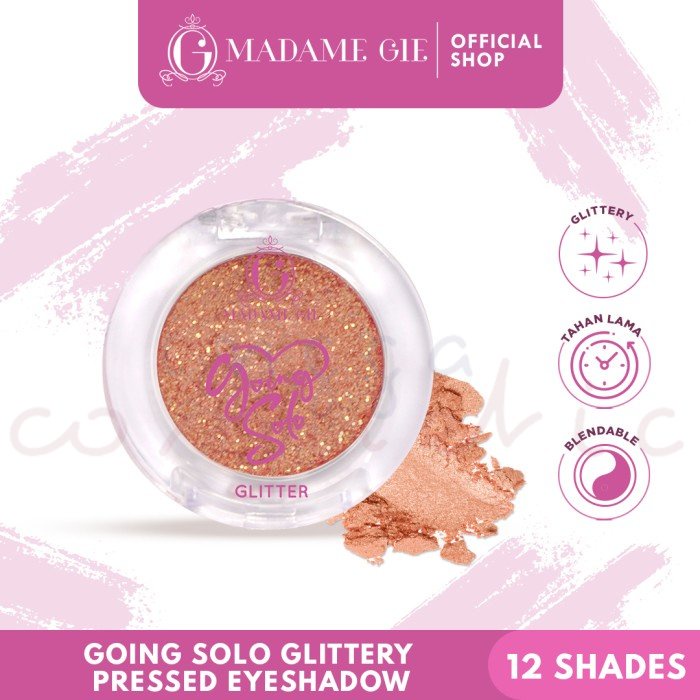 Madame Gie Going Solo Glittery Pressed Eyeshadow - MakeUp