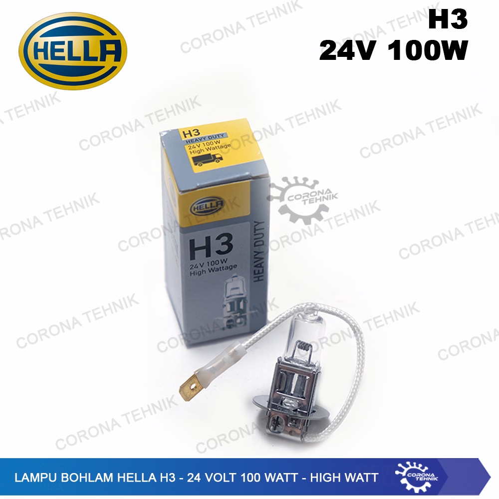 H3 - 24 Volt 100 Watt - High Watt Lampu Bohlam Hella