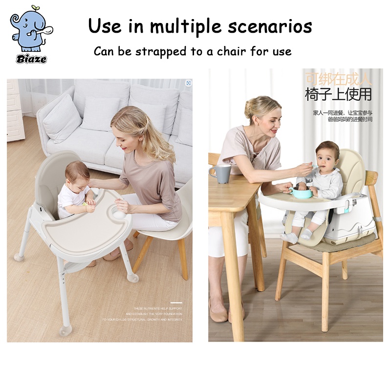 Biaze baby My Chair Baby Booster &amp; High Chair : 6 Growing Stages KURSI MAKAN FUN BPA Free