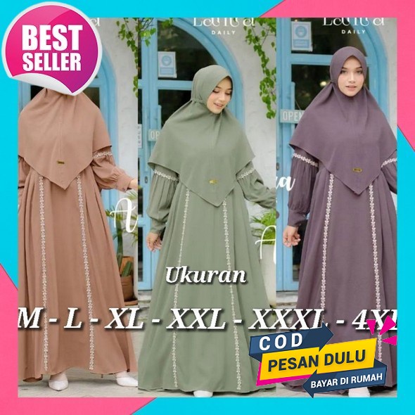 Gamis Remaja Wanita Kekinian Model Kekinian Terbaru 2022 Lebaran Bahan Ity Crepe Gam Size S M L Xl X