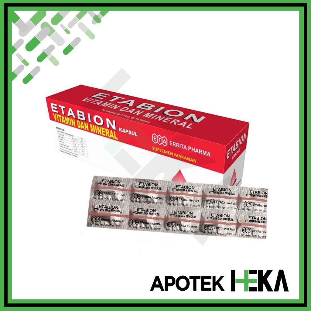 Etabion Kapsul Box isi 10x10 Tablet - Vitamin Suplemen Anemia (SEMARANG)