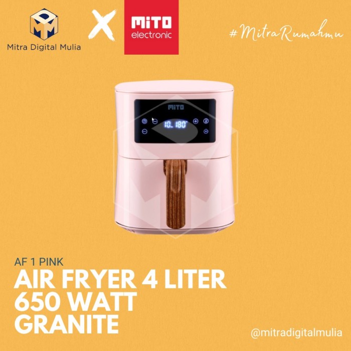 Fryer Mito Af 1 Digital Air Fryer 4 Liter Low Watt Pink