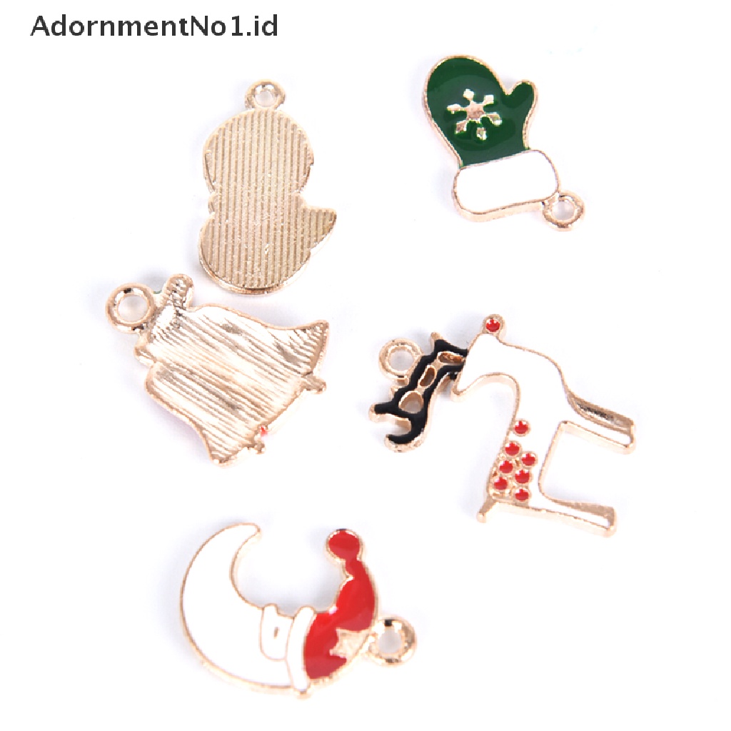 [AdornmentNo1] 20pcs/set Enamel Alloy Campuran Natal Ch Liontin Perhiasan DIY Craft Making [ID]