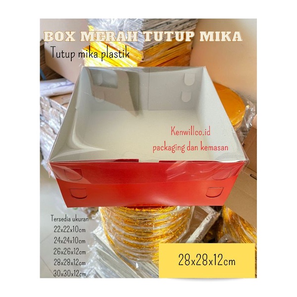 

BOX HAMPERS MIKA BENING 28X28X12CM KOTAK MAKANAN DUS KUE BOX KUE ULANG TAHUN