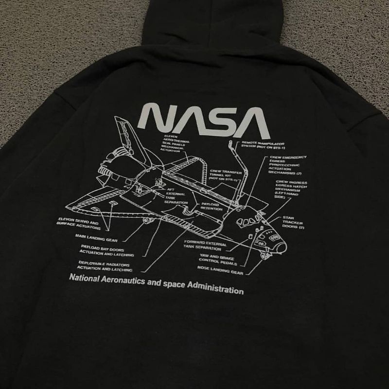 HOODIE NASA FULL TAG LABEL HIGH QUALITY CASUAL HYPE FASHION PRIA