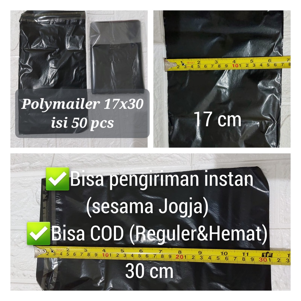 

[50 PCS] PLASTIK POLYMAILER 17X30 DOFF ISI 50 PCS