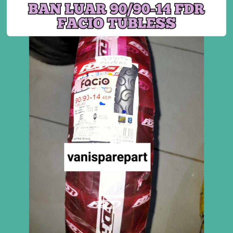 BAN LUAR 90/90-14 FDR FACIO TUBLESS