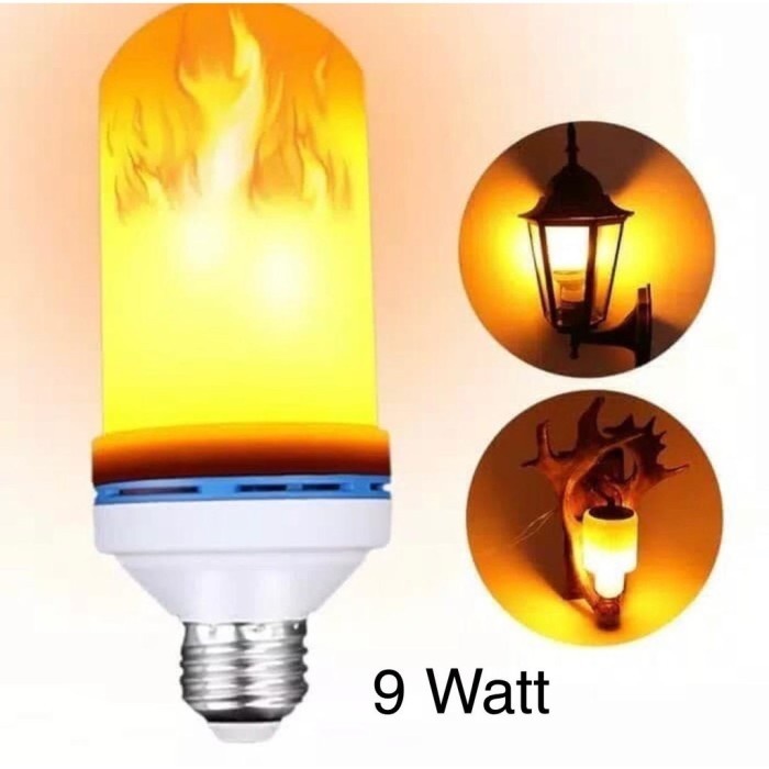 Lampu Api LED LED Flame Bulb 9 watt  3 Mode  Lampu Obor