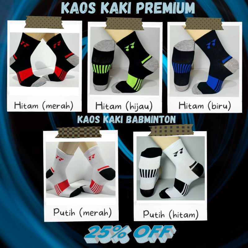 Kaos Kaki bulu tangkis YONEX Sport 3/4 Diatas Mata Kaki Olahraga Pria Wanita murah babminton jogging gym medan murah