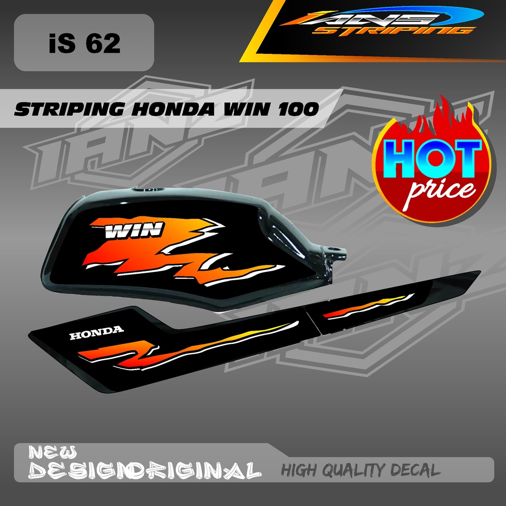 DECAL STRIPING BODY + TANGKI WIN100 CUSTOM HOLOGRAM / NON HOLOGRAM IS62