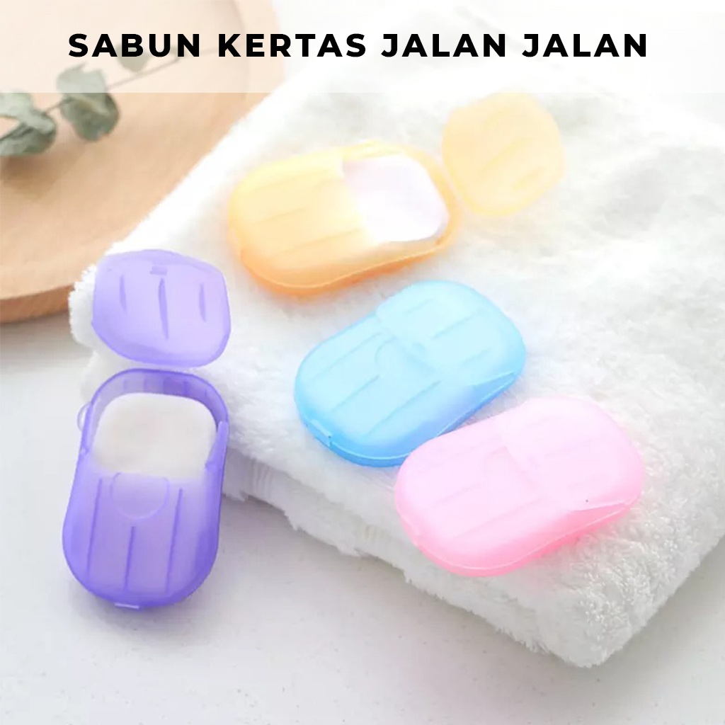 Sabun Kertas Paper Soap Pewangi Pembersih Cuci Tangan Hand Soap Traveling Sabun Portable Hemat Tempat Anti Ribet | GROSIRXPRESS