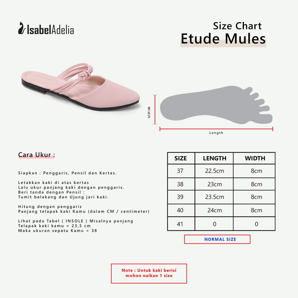 Isabel Adelia ETUDE Heels Wanita Hitam Ivory Mocha Pink