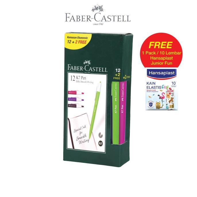 

MURAH Faber Castell Ballpoint K7 Pen 0.7 Ink Black 1 Box isi 12