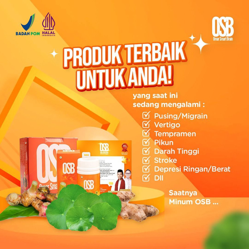 Vitamin Otak OSB (Omar Smart Brain) Vitamin Otak Cerdas Untuk Anak & Dewasa