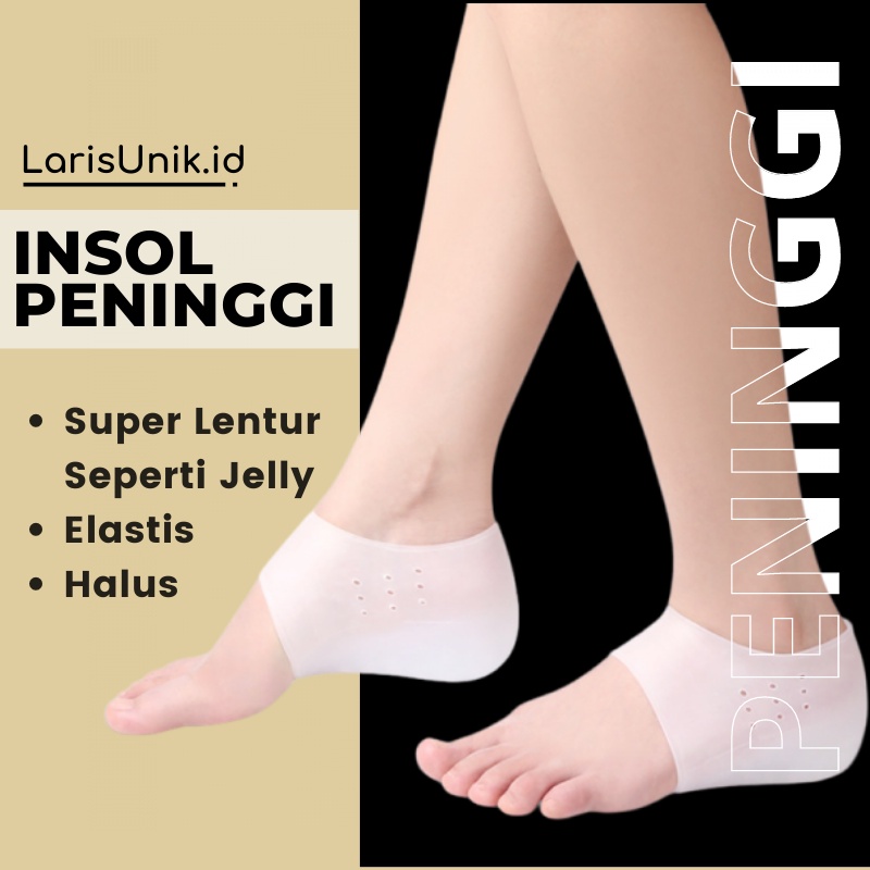 Insole Peninggi Badan Pria Wanita Insole Sepatu Wanita Pria Peninggi Sepatu Silikon Lembut Nyaman Original