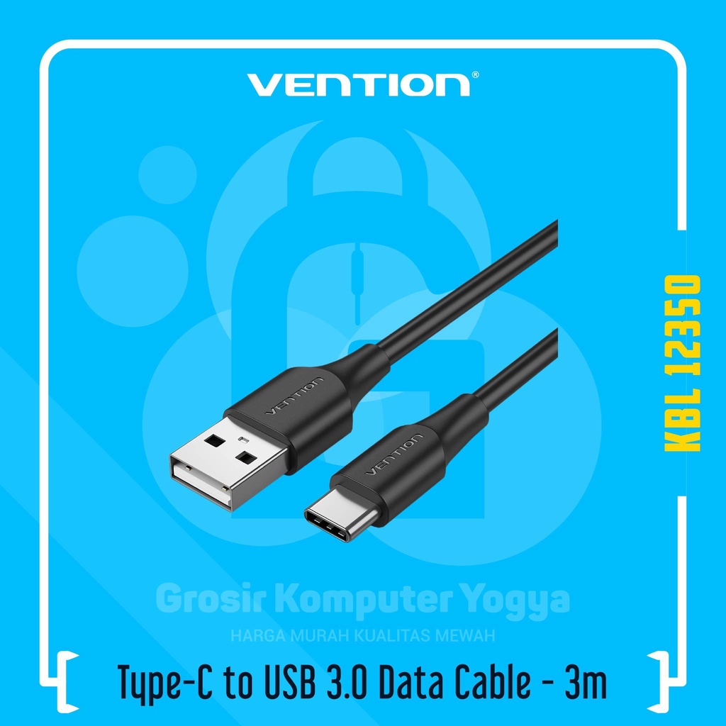Vention Type-C to USB 3.0 3A Fast Charging Data Cable - 2m Black