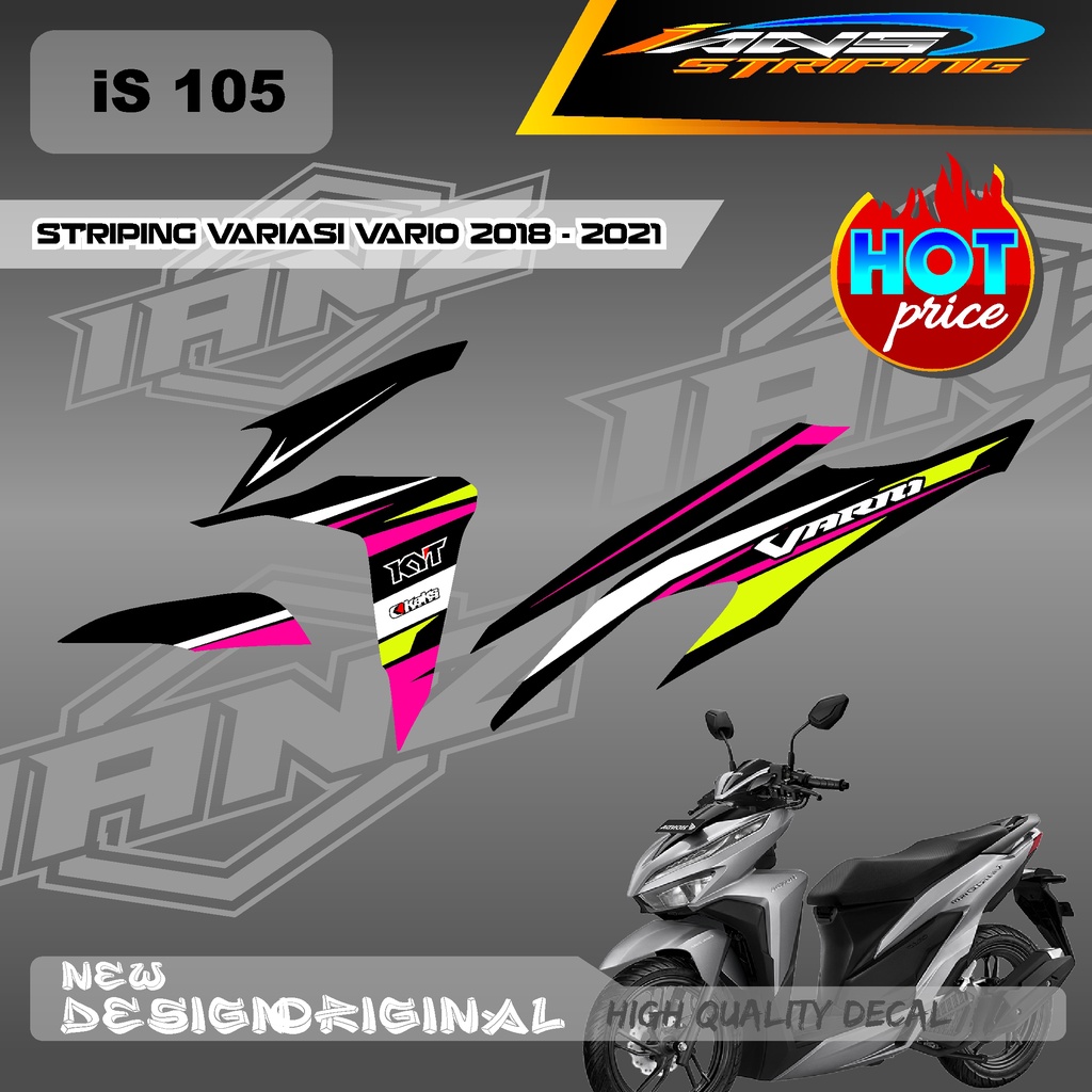 NEW DECAL STRIPING VARIO Led Vario 150 MOTIF RAOADRACE HOLOGRAM / NON HOLOGRAM IS105