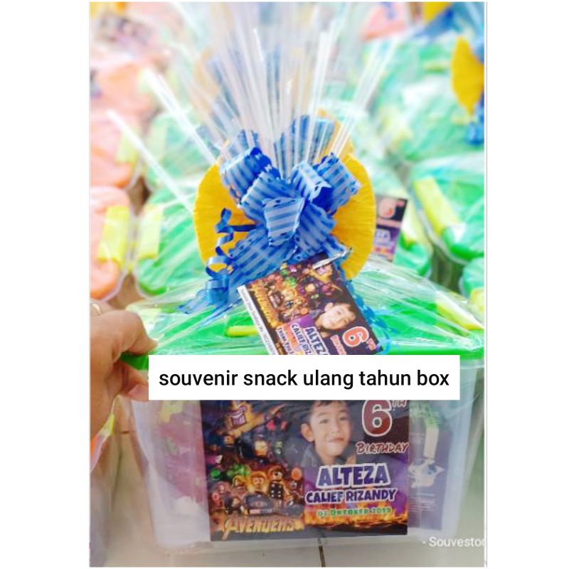 

SOUVENIR BOX / PAKET SNACK ULANG TAHUN CONTAINER / SNACK ANAK SOUVENIR MURAH / PARCEL SNACK / GOODIEBAG ANAK