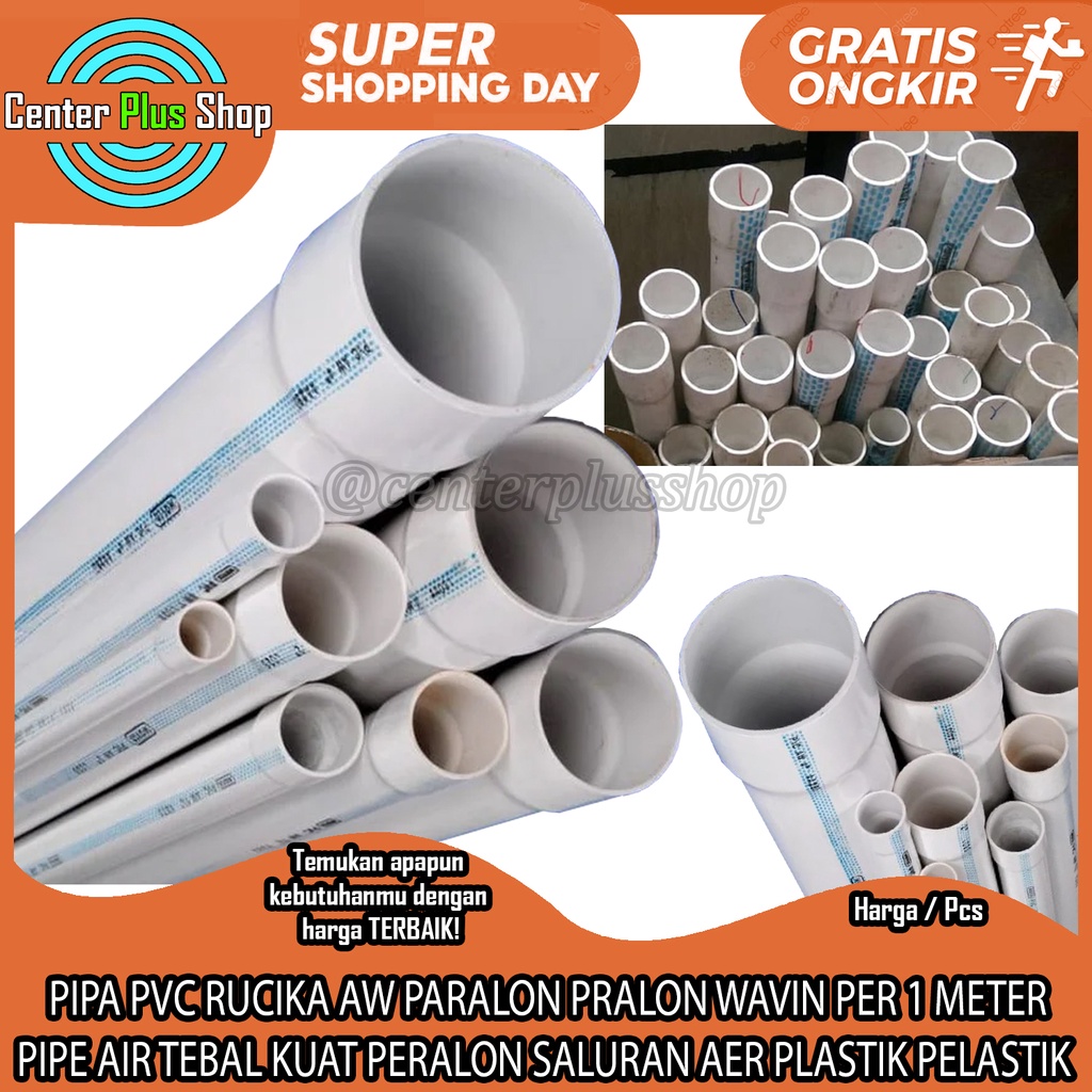 PIPA PVC RUCIKA AW D UK 1/2 3/4 1 1¼ 1½ 2 2½ 3 4 0,5 0.5 0,75 0.75 IN INCI INCHI INCH PARALON PRALON