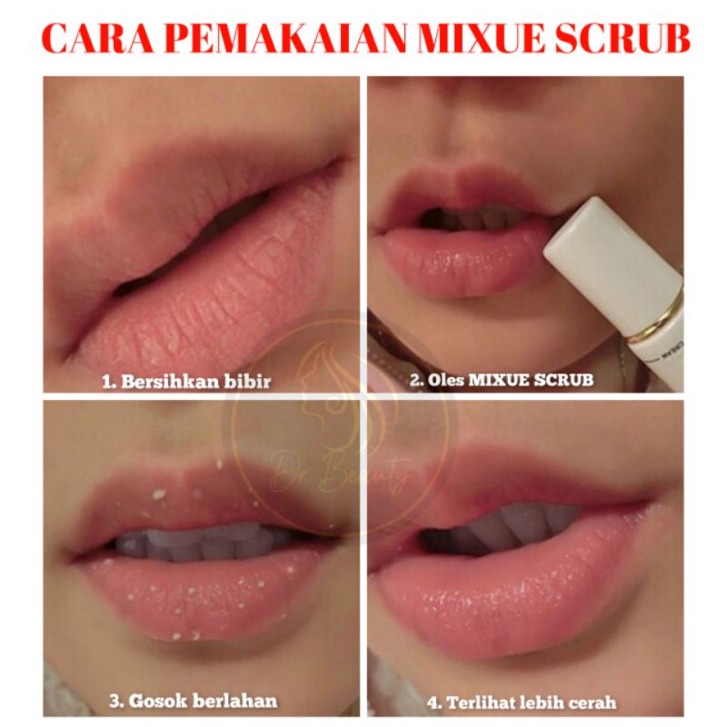 MIXIU SCRUB Lip Scrub Pelembab Bibir Pencerah Bibir Hitam Lip Scrub Bibir Merah Alami