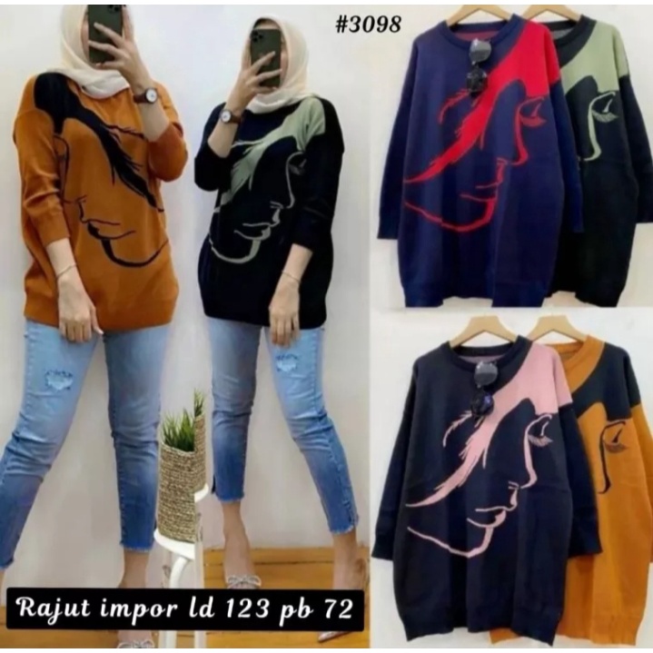 Atasan Rajut Import Realpict Blus Rajut Jumbo