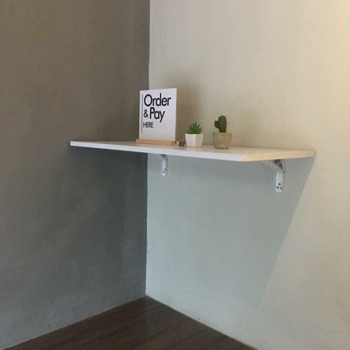 Meja Dinding Lipat Kerja Portable 80 x 40 cm Engsel 3