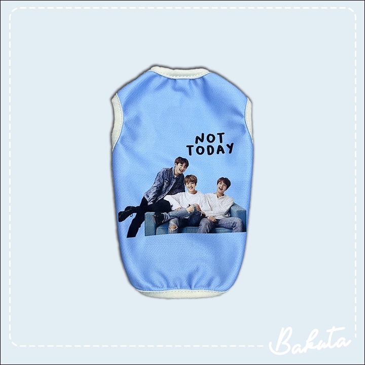 Baju Kucing Model BTS Not Today Tank Lucu untuk kucing dan anjing Kecil model Casual size S-XL | BTS Tank Series Bakuta