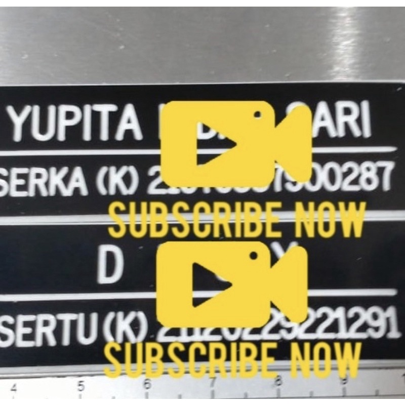 

Papan Nama 2 baris-Ukuran 2,5x8, 2x8
