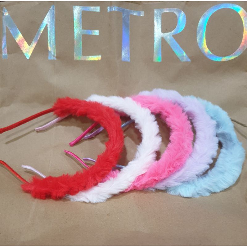 BANDO KOREA BULU BANDO POMPOM HEADBAND HAIRBAND KOREAN