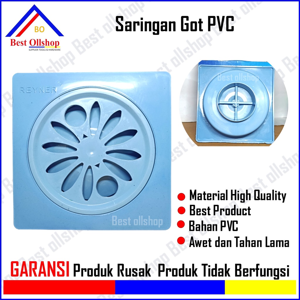 Sarangan Saringan Got Plastik Pvc / Floor Drain Saringan Got Kamar Mandi Pvc Tebal