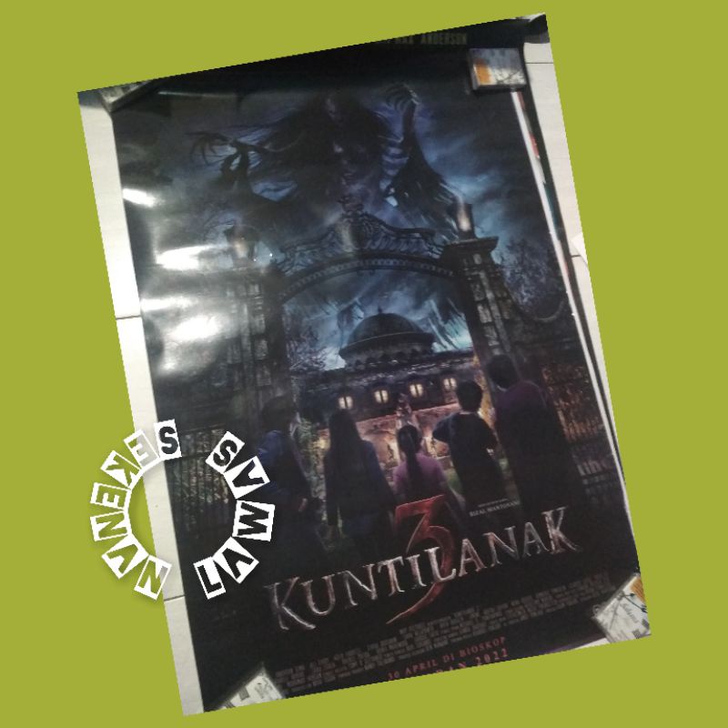 Poster Bekas Bioskop Film Kuntilanak 3 /Ukuran 120 Cm x 70 Cm
