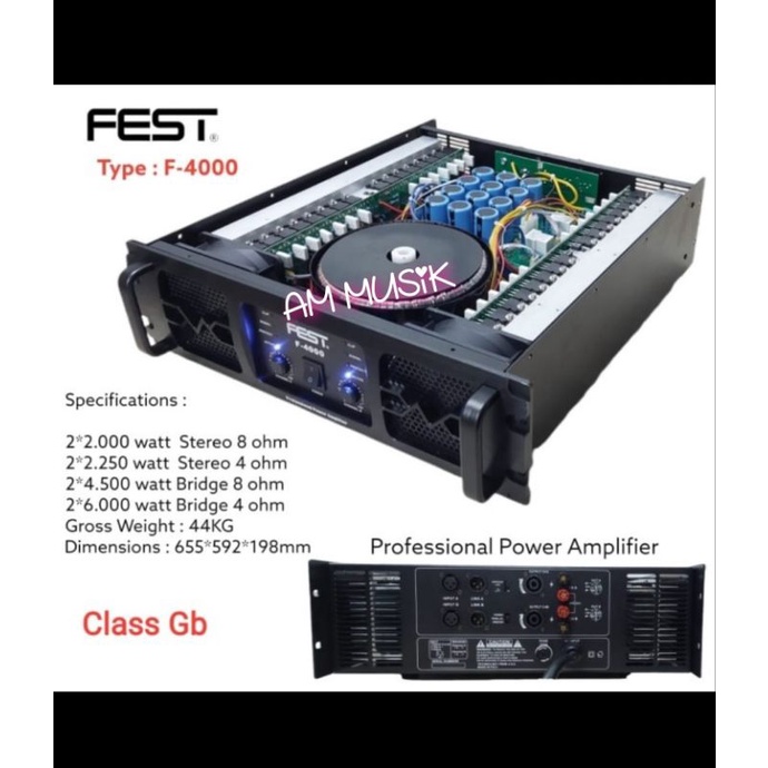 POWER AMPLIFIER FEST F 4000 CLASS GB F4000