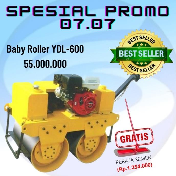 Murah Mesin Baby Roller Double Drum Duduk Pemadat Aspal Ready