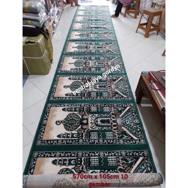 karpet masjid - karpet gulungan - karpet sajadah panjang ( 570 x 105cm )