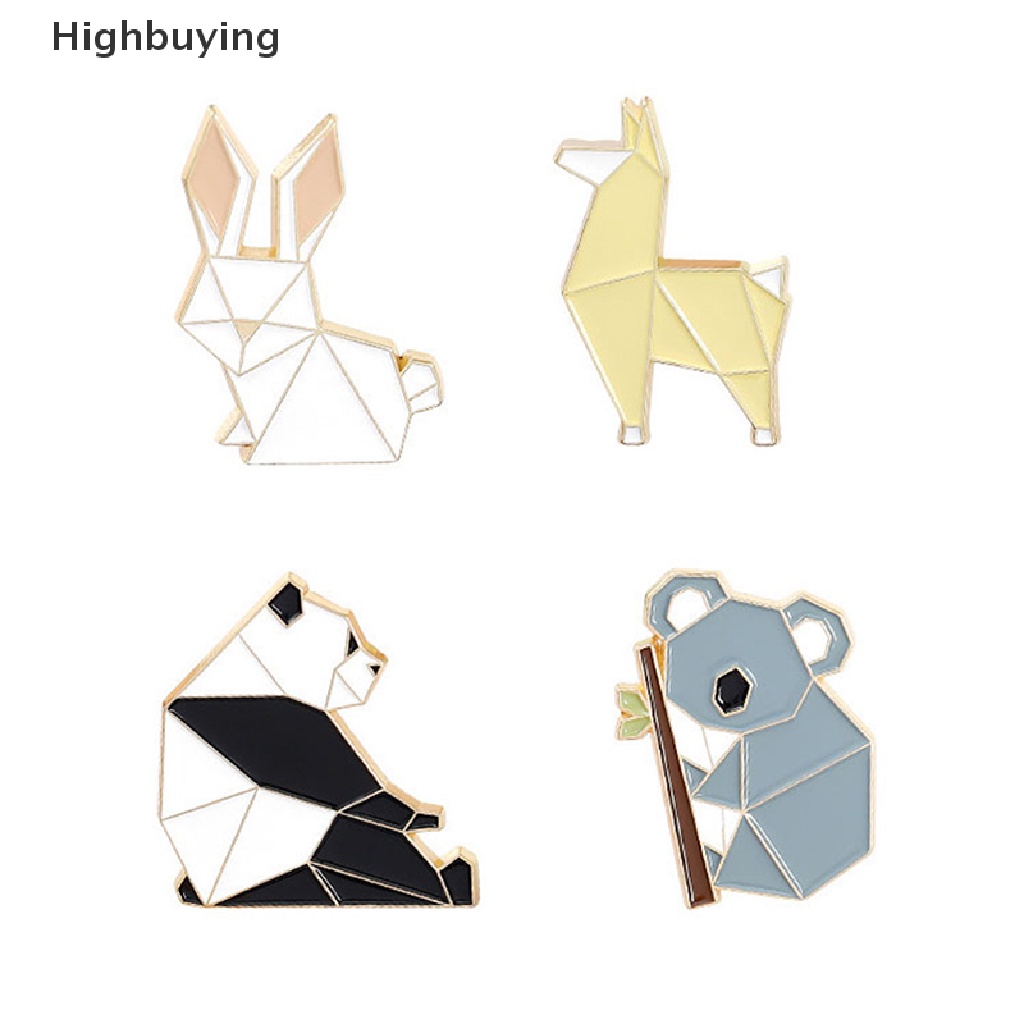 Hbid Pin Enamel Hewan Panda Koala Alpaka Kelinci Bros Tas Pakaian Kerah Pin Lencana Glory