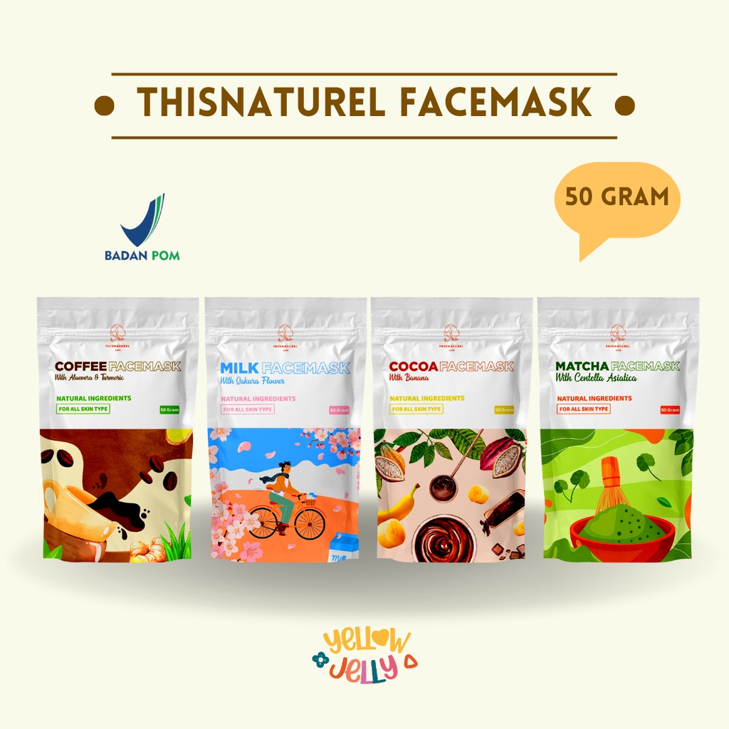 Thisnaturel Facemask 50 gram - Masker Bubuk Organik BPOM