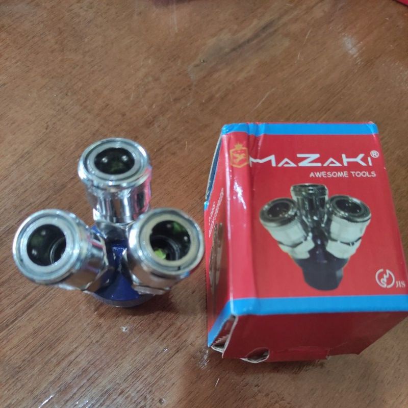 coupler selang kompresor cabang 3 / nepel selang cabang 3