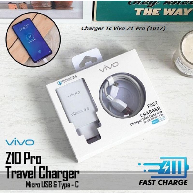 Casan Vivo Z1 Pro Micro Qualcomm Charger Vivo Z1Pro Micro Fast Charging Quick 3.0 1usb